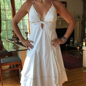 Hugo Boss white halter dress size 2